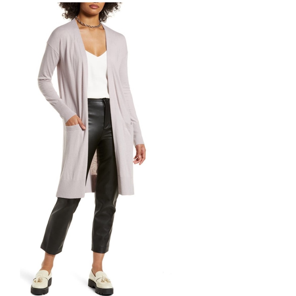 Halogen Open Front Pocket Cardigan